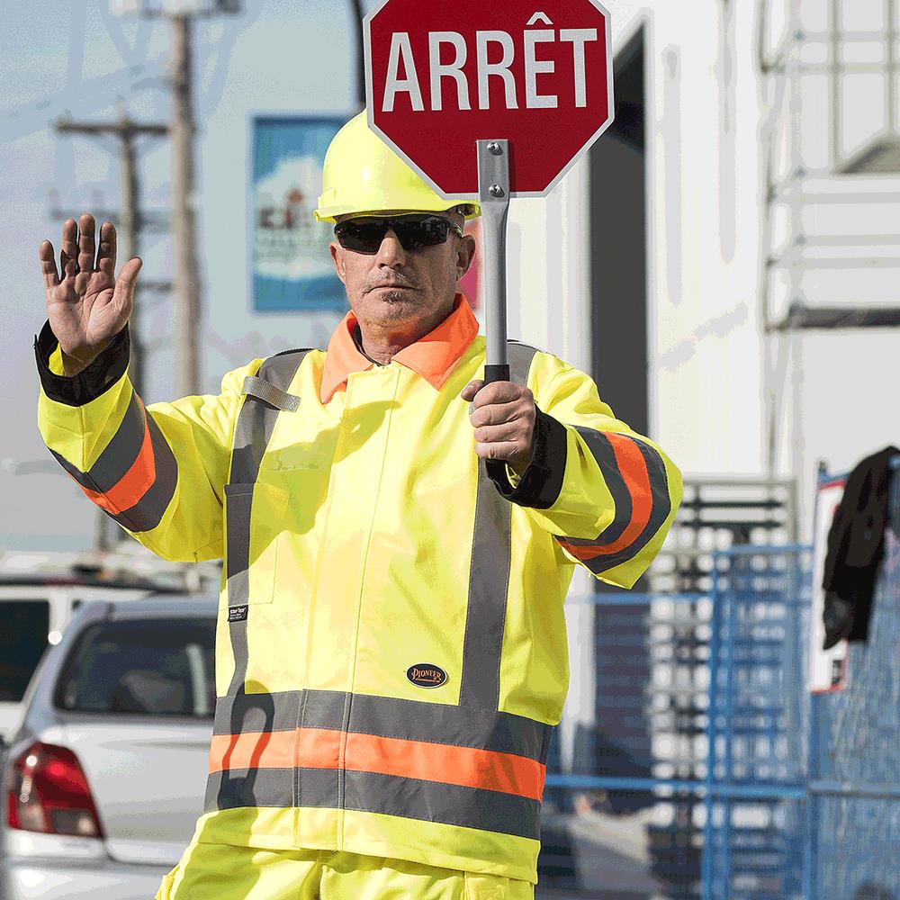 Vestes de sécurité routière respirantes haute visibilité, jaune, SZ : XL