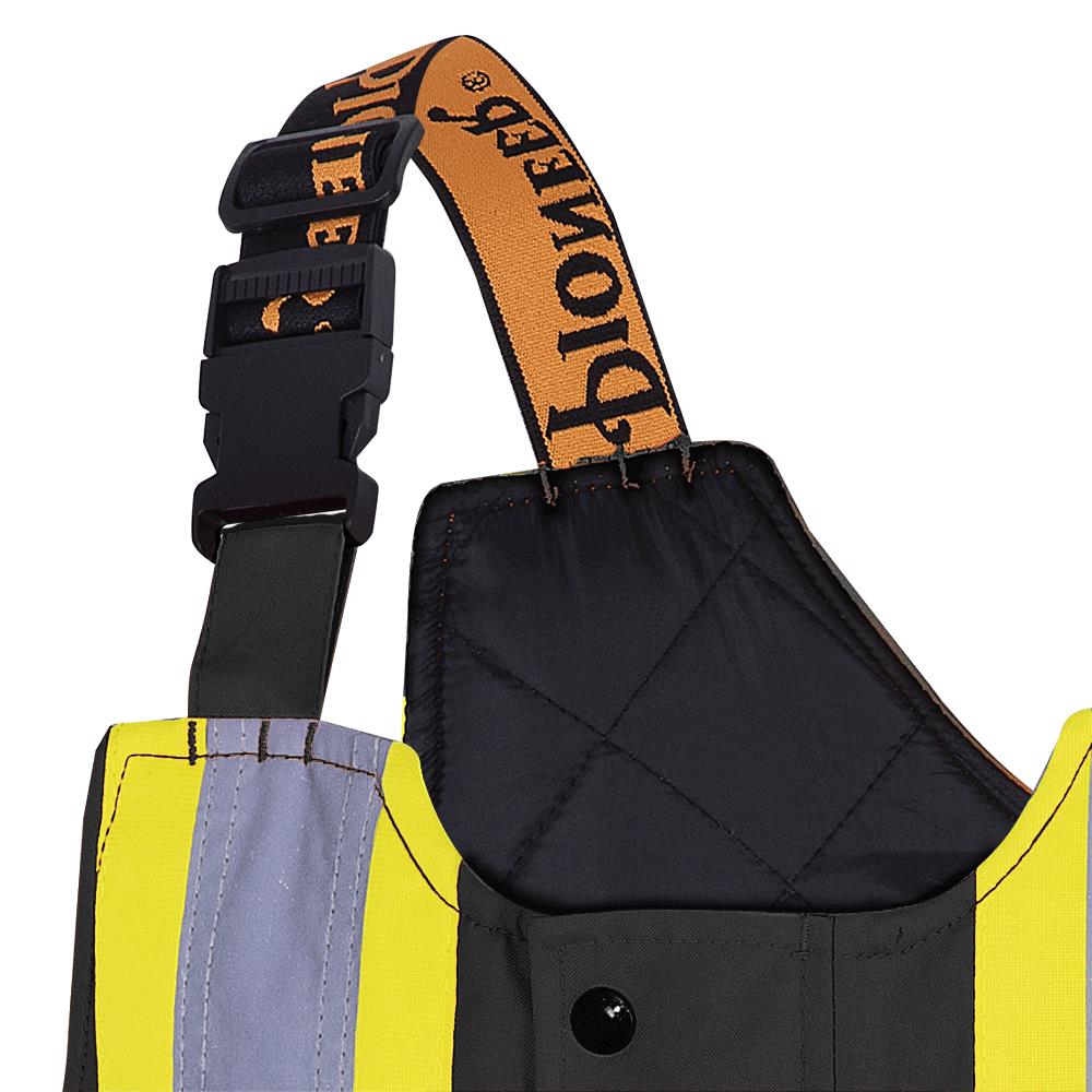 Salopette de sécurité matelassée imperméable haute visibilité, noire, SZ : M