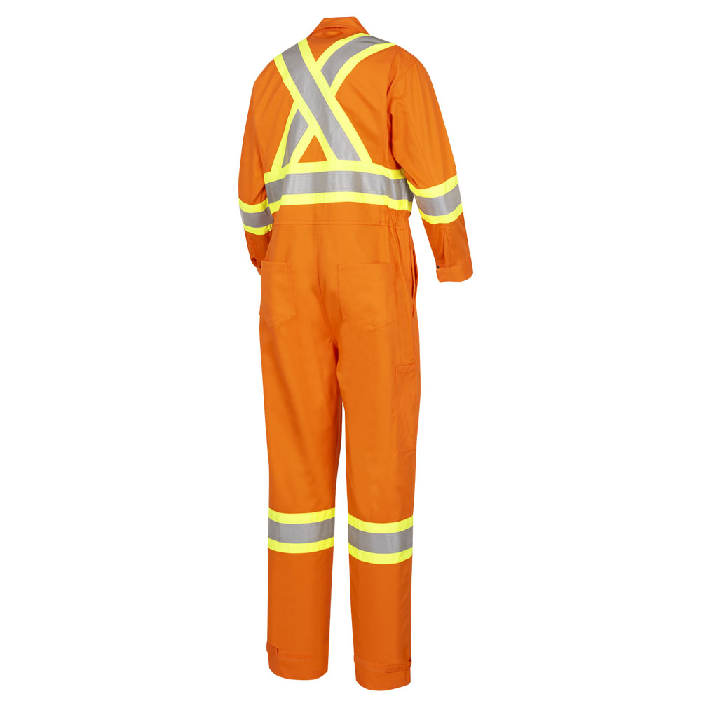 Combinaison de sécurité homologuée FR/ARC, 100 % coton, orange, taille : 64 grande taille