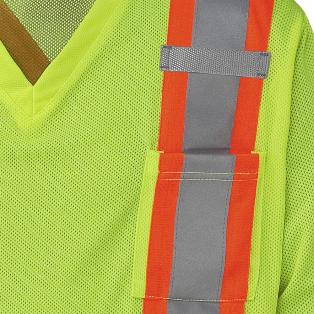 Chandail de sécurité à manches longues, micro-maille de poly, jaune, GR: 4XL