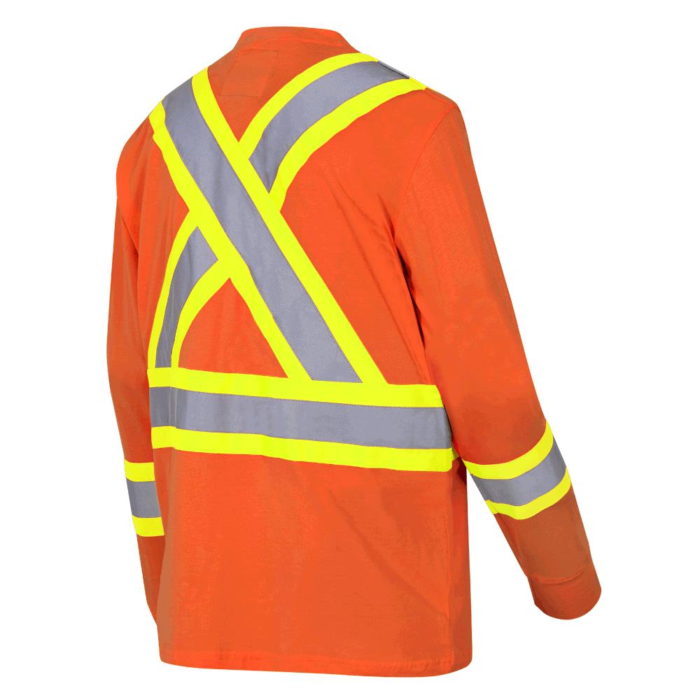 Chandail de sécurité à manches longues, 100 % coton, orange, GR: 4XL