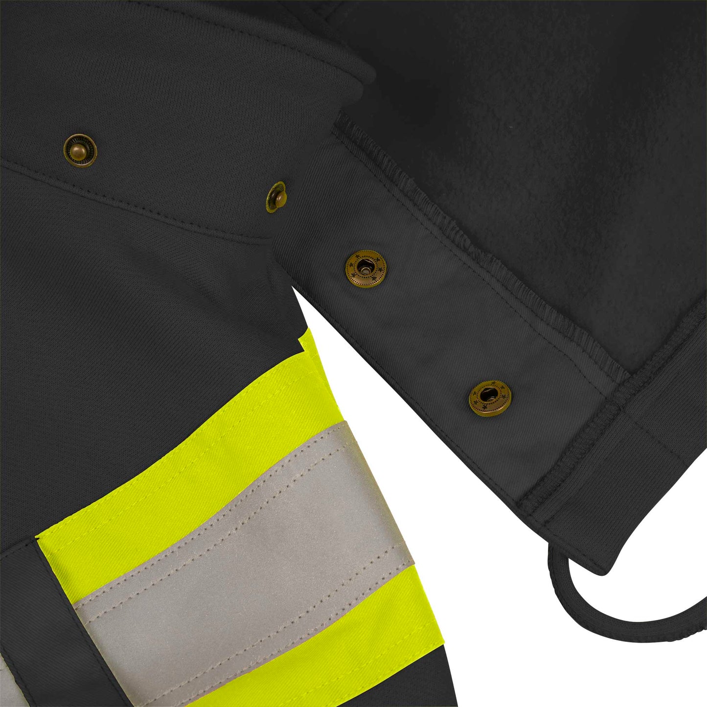 Sweat à capuche de sécurité en coton épais avec fermeture éclair et ignifuge, noir, SZ : 2XL