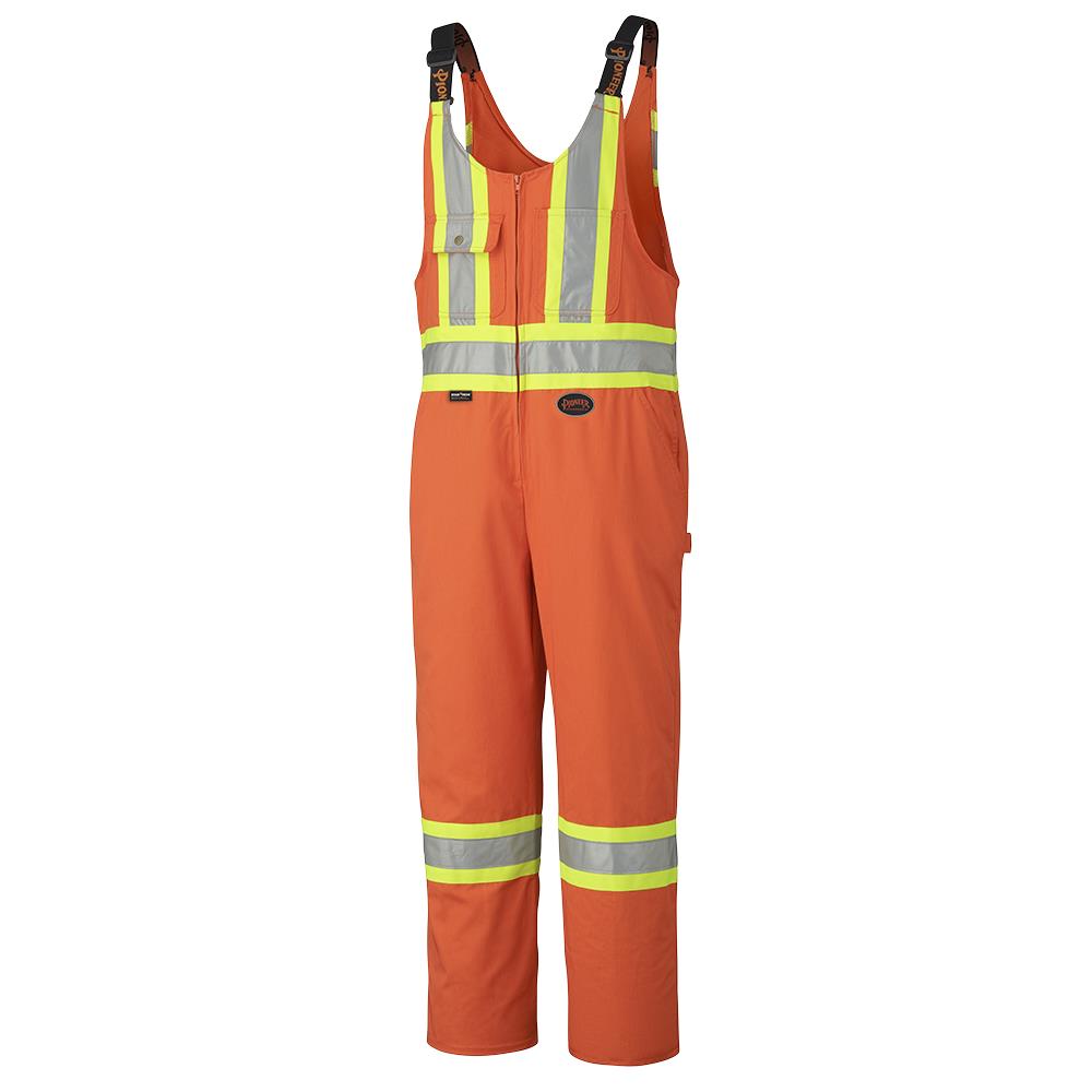 Safety Overalls, Polyester/Cotton, Leg Zippers, Orange, SZ: 38