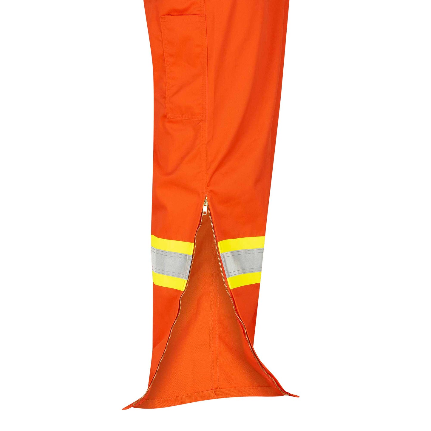 Hi-Vis Industrial Wash Safety Coverall, Orange, SZ: 44