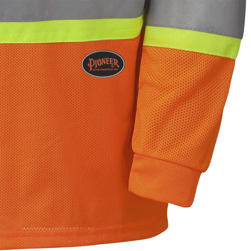 Chandail de sécurité à manches longues, micro-maille de poly, orange, GR: 5XL
