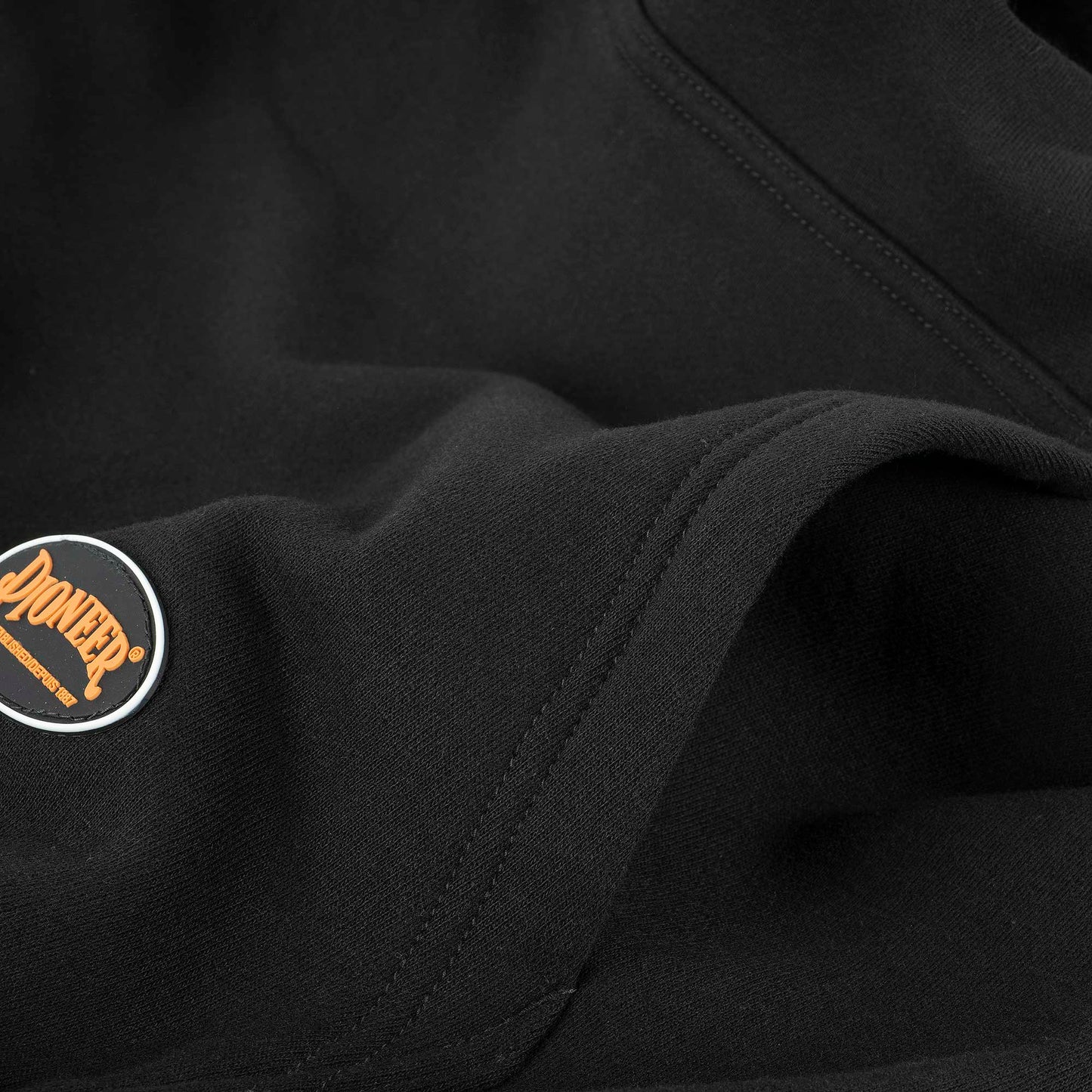 Sweat à capuche en coton épais avec fermeture éclair et ignifuge, noir, SZ : XL