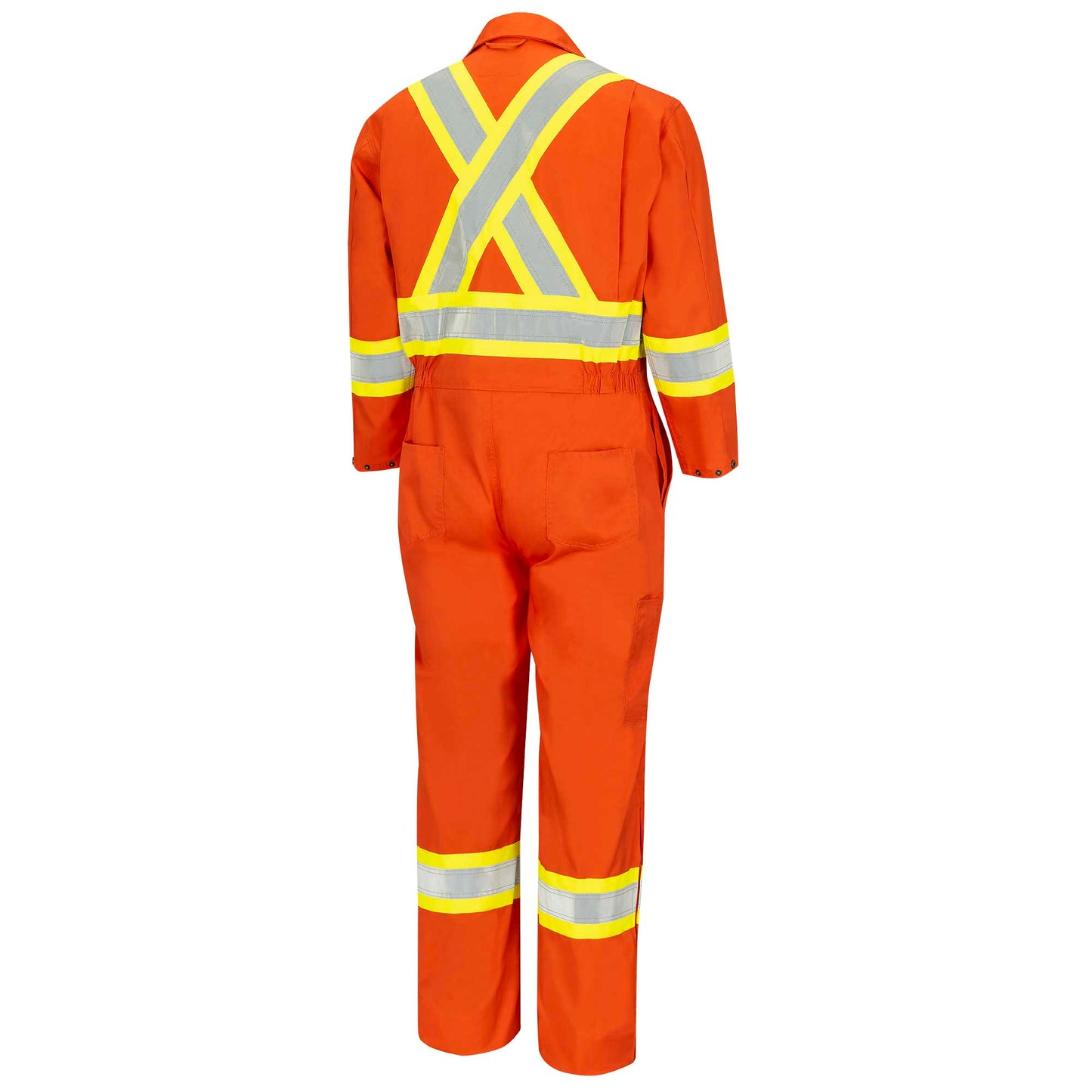 Hi-Vis Industrial Wash Safety Coverall, Orange, SZ: 44