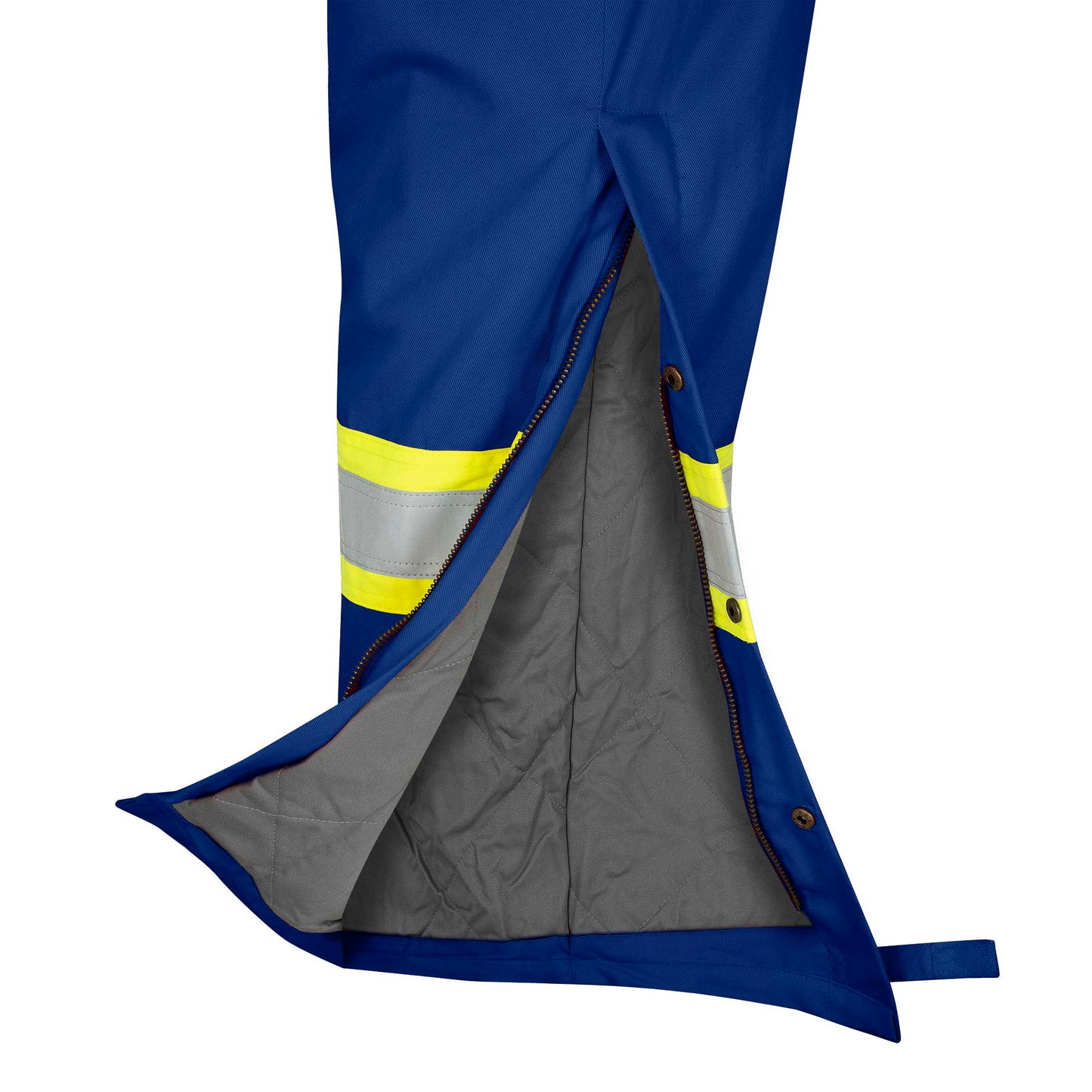 Combinaison de sécurité matelassée en coton ignifuge haute visibilité, bleu roi, SZ : XL