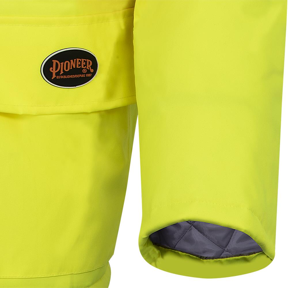 Hi-Viz Waterproof Winter Quilted Safety Parka, 300D, Yellow, SZ: 2XL