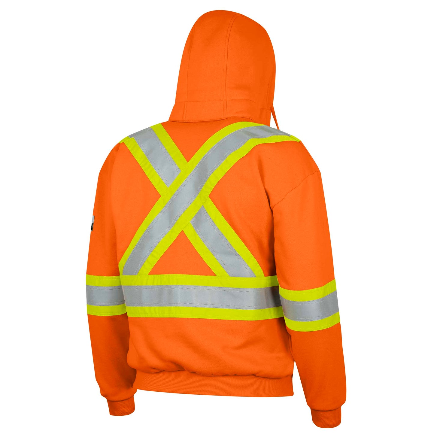 Flame Resistant Zip Style Heavyweight Cotton Safety Hoodie, Orange, SZ: L
