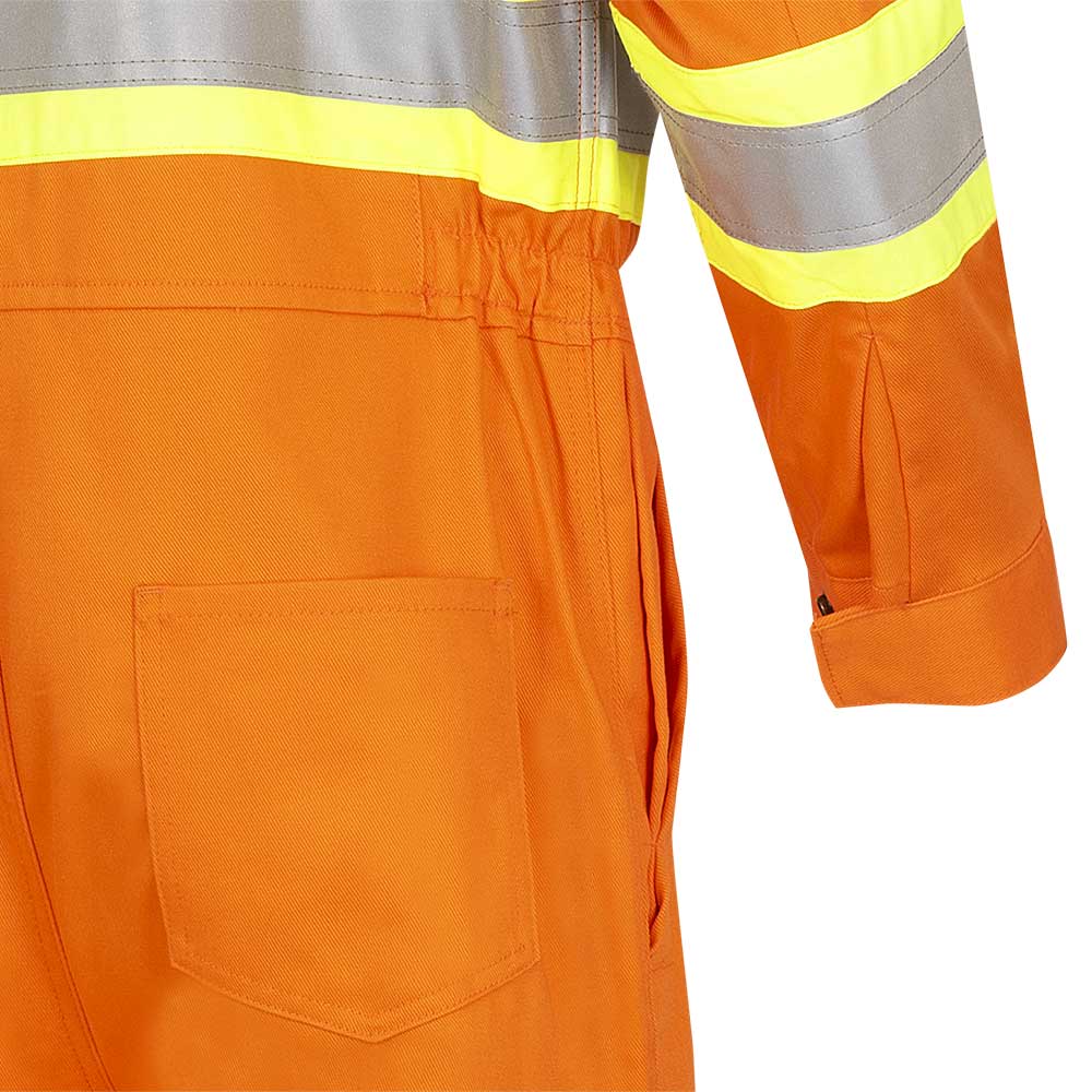 Combinaison de sécurité homologuée FR/ARC, 100 % coton, orange, taille : 64 grande taille