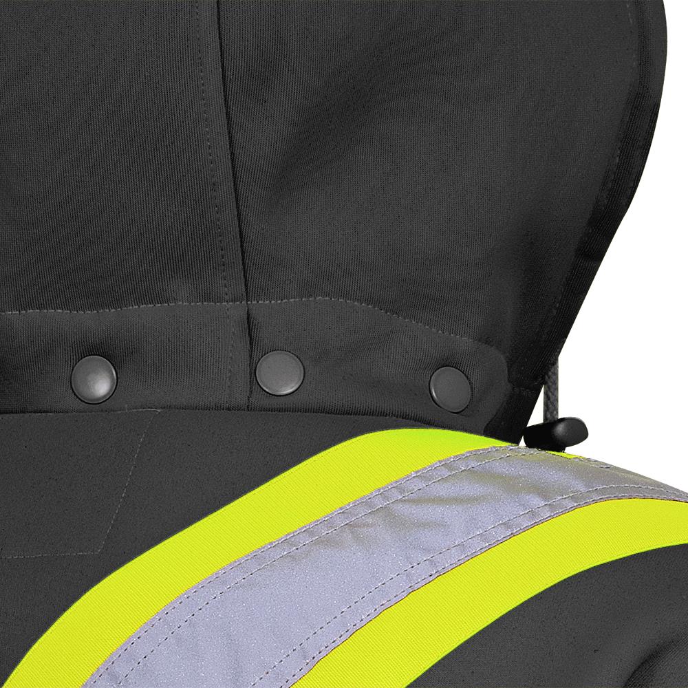Hi-Viz Polyester Fleece Hoodie, Black, SZ: 4XL