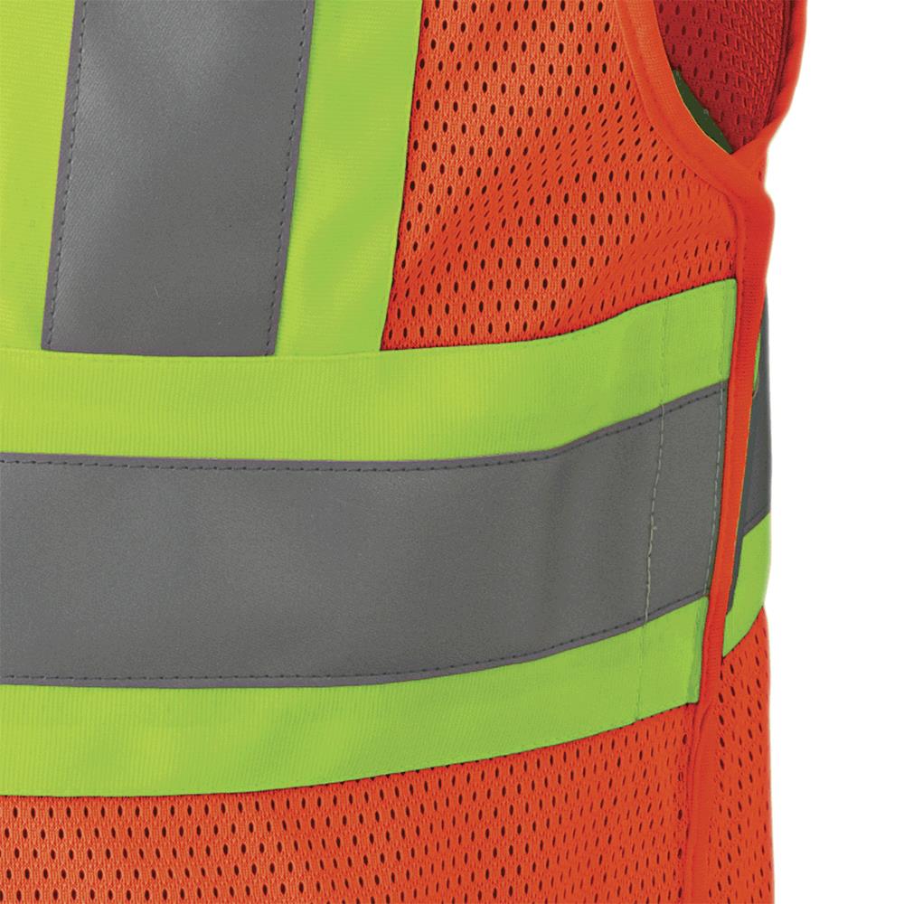 Hi-Vis Flame-Resistant Tear Away Safety Vest, Orange, SZ: L/XL