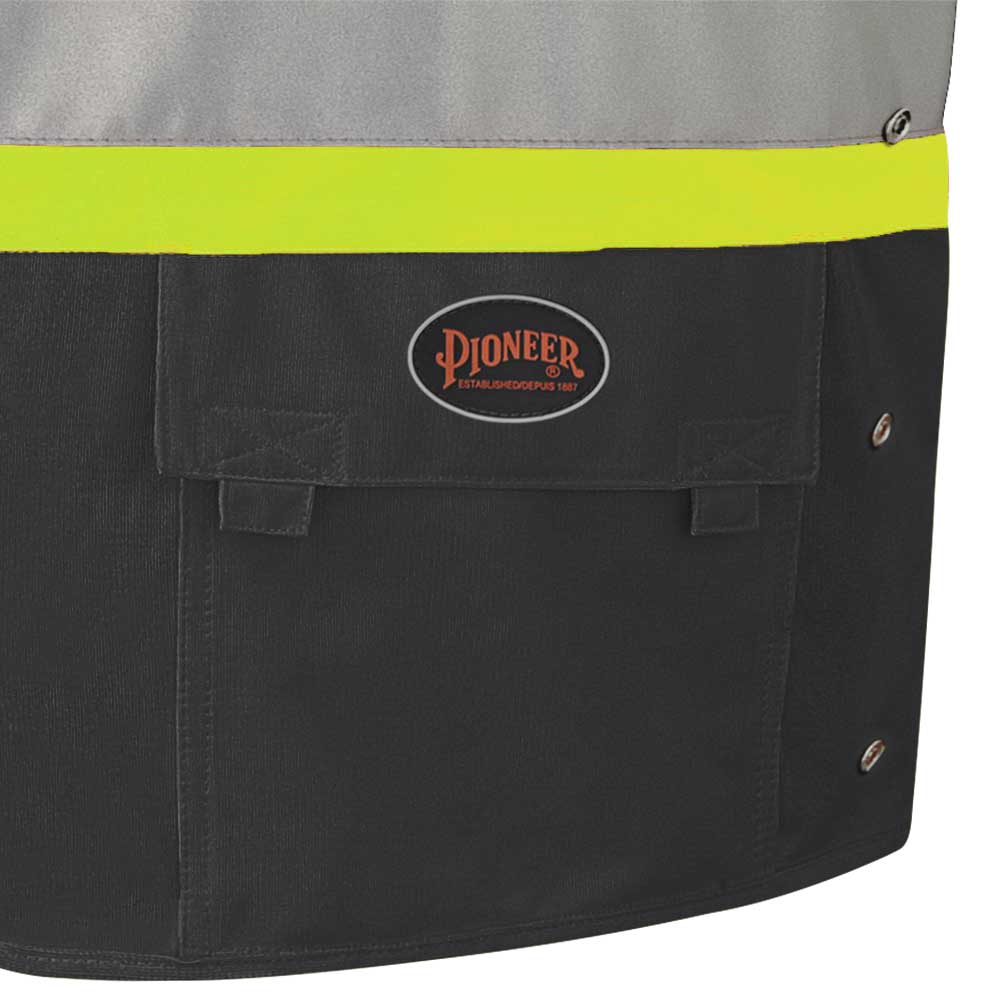 Veste de sécurité haute visibilité à côtés ajustables, Noir, GR: 2/3XL
