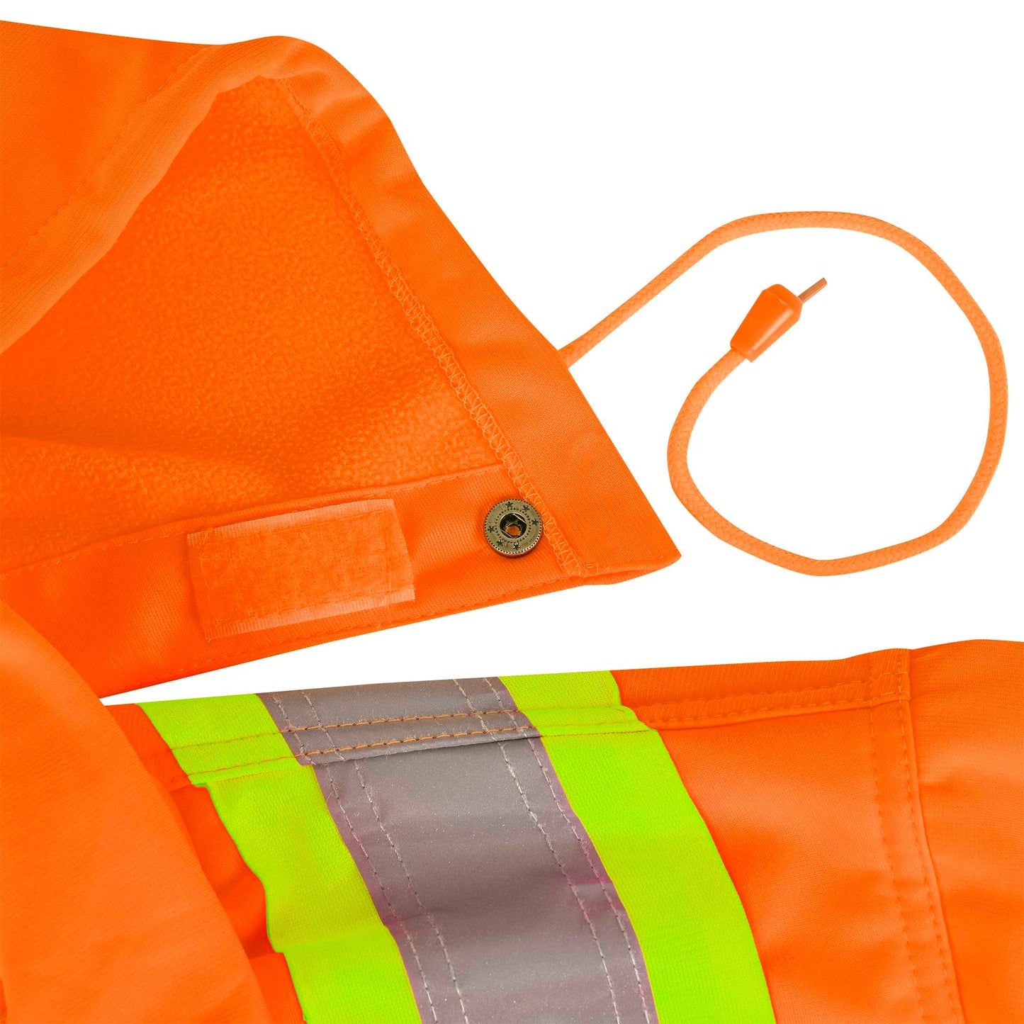 Hi-Viz Micro Fleece Zip Hoodie, Orange, SZ: 5XL