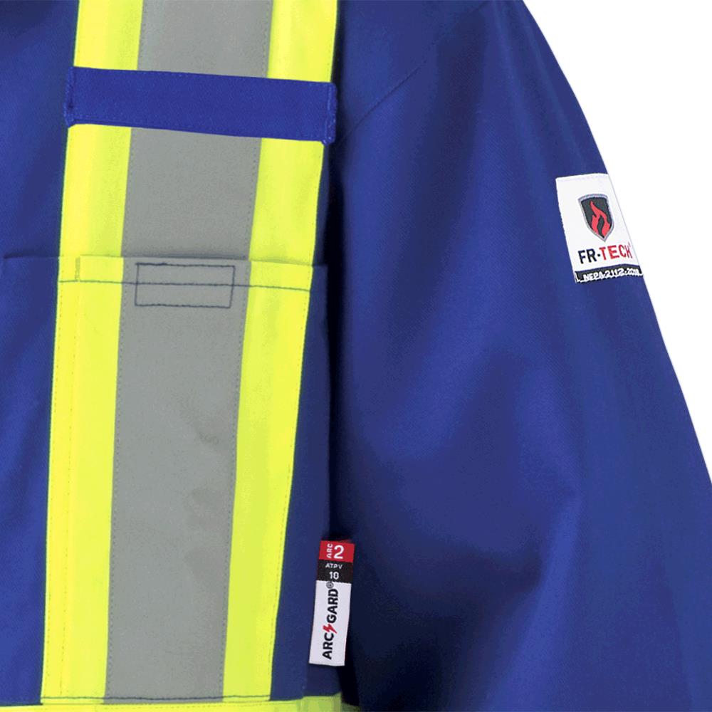 Hi-Viz FR-Tech® Flame Resistant 7 oz Coverall, Leg Zippers, Royal Blue, SZ: 54 Tall