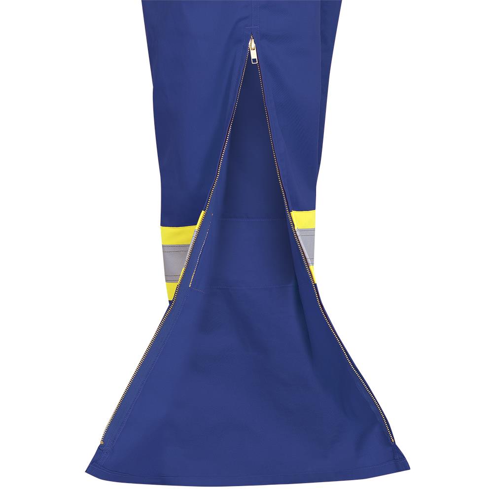 Hi-Viz FR-Tech® Flame Resistant 7 oz Coverall, Leg Zippers, Royal Blue, SZ: 54 Tall