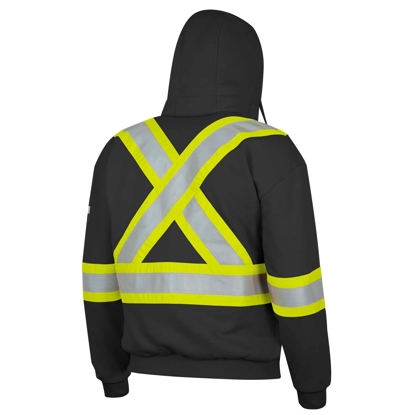 Sweat à capuche de sécurité en coton épais avec fermeture éclair et ignifuge, noir, SZ : 2XL