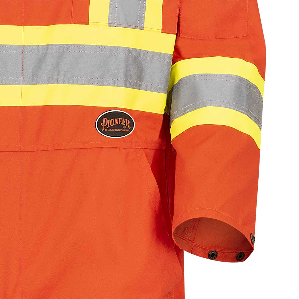 Safety Coverall, Polyester/Cotton, Orange, SZ: 62