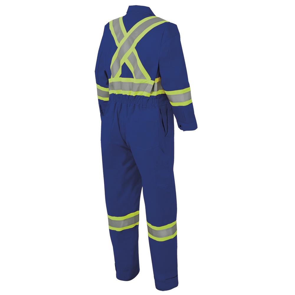 Hi-Viz FR-Tech® Flame Resistant 7 oz Coverall, Leg Zippers, Royal Blue, SZ: 54 Tall