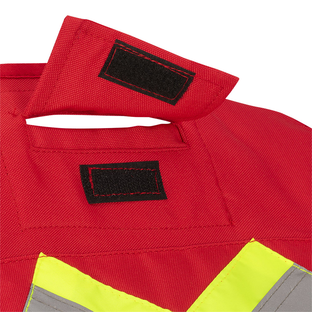 Gilets de sécurité - Polyester Oxford enduit de polyuréthane 600 deniers, Rouge, GR: XL