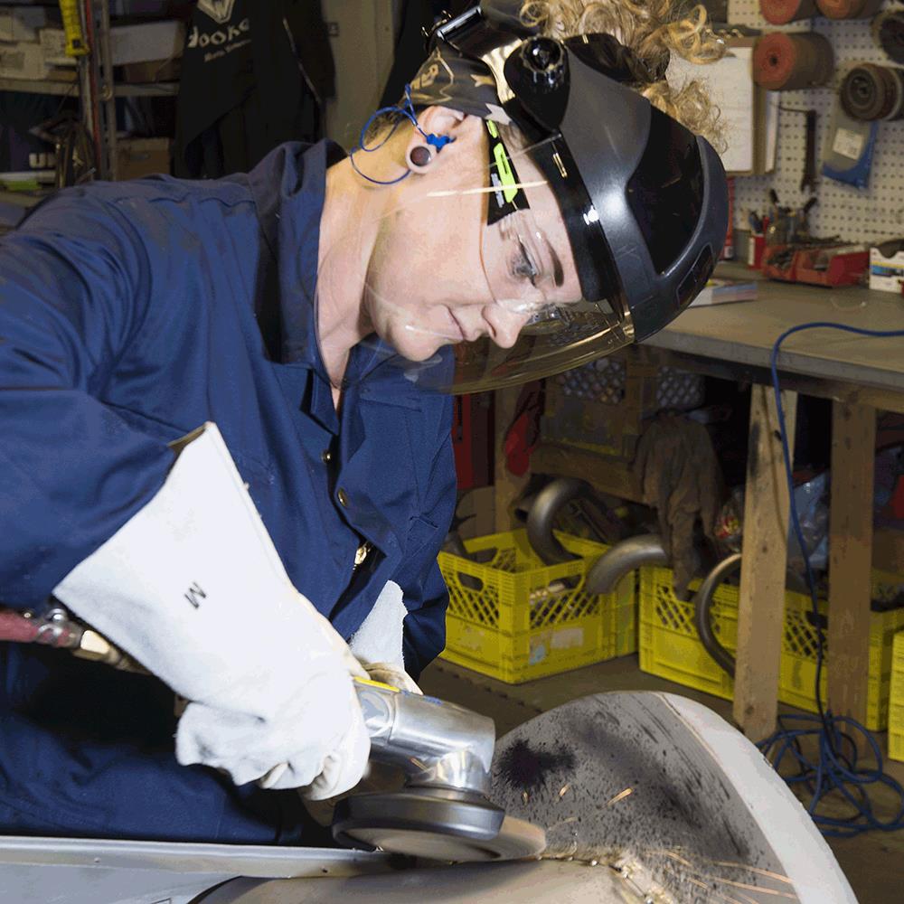 Welder's Cowgrain Glove, Beige, SZ: M