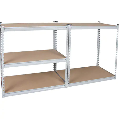 Heavy-Duty Shelving, Steel, Boltless, 1200 lbs. Capacity, 48" W x 72" H x 18" D