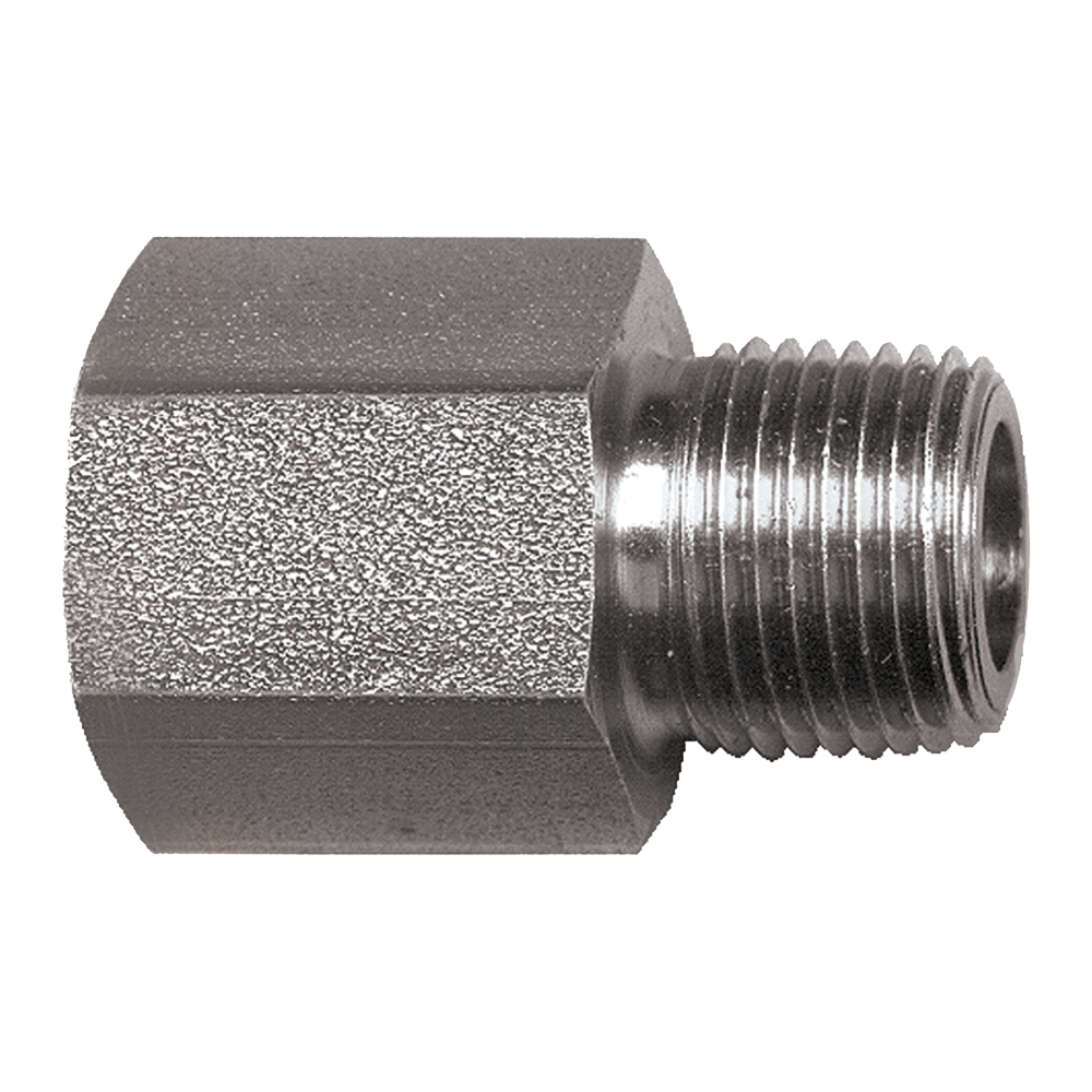 Female To Male Reducer, Steel, 1/8 Female Pipe X 1/8 Male Pipe