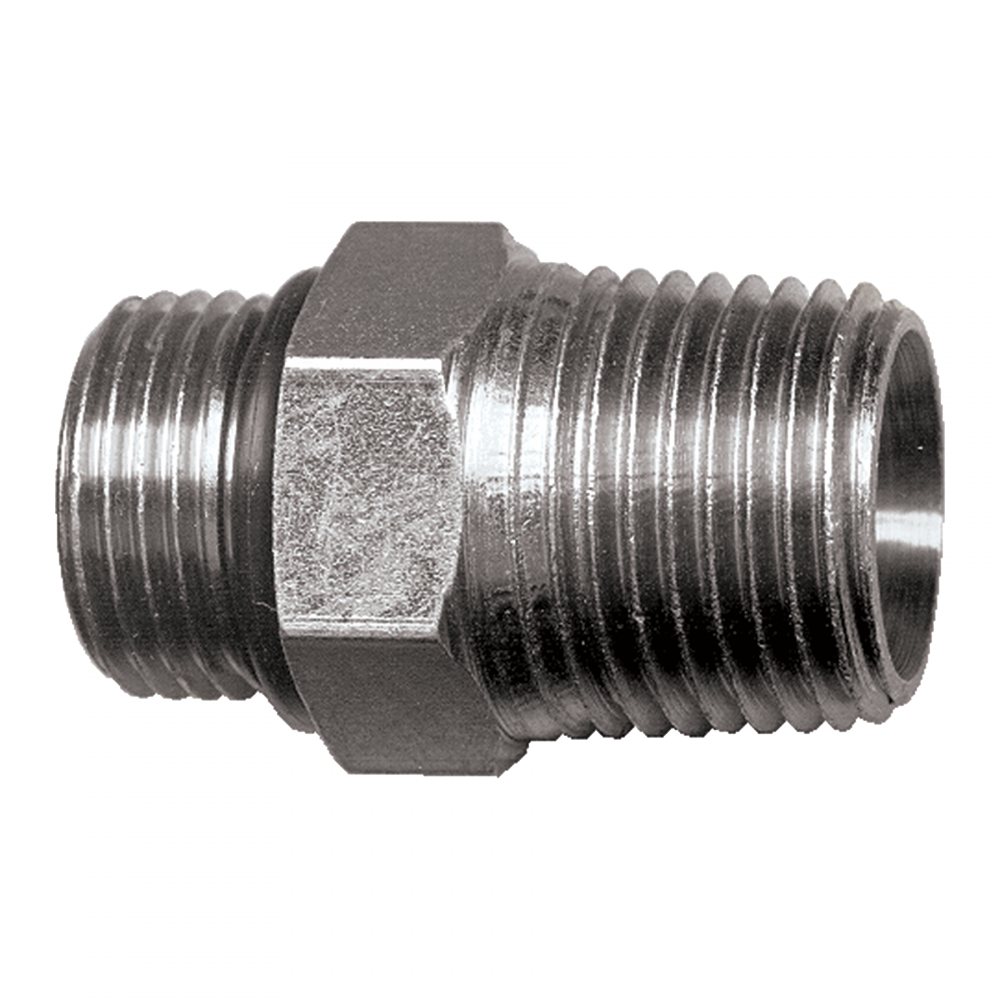 Raccord de tuyau à joint torique mâle, acier, 3/4 - 16 Orb X 3/8 mâle