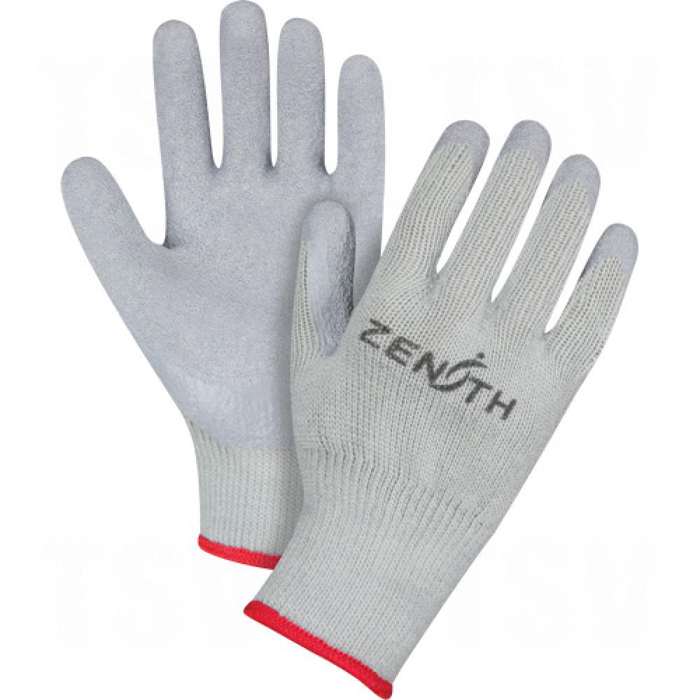 Natural Rubber Comfort-Lined Coated Gloves, 8/Medium, Rubber Latex Coating, 10 Gauge, Polyester/Cotton Shell