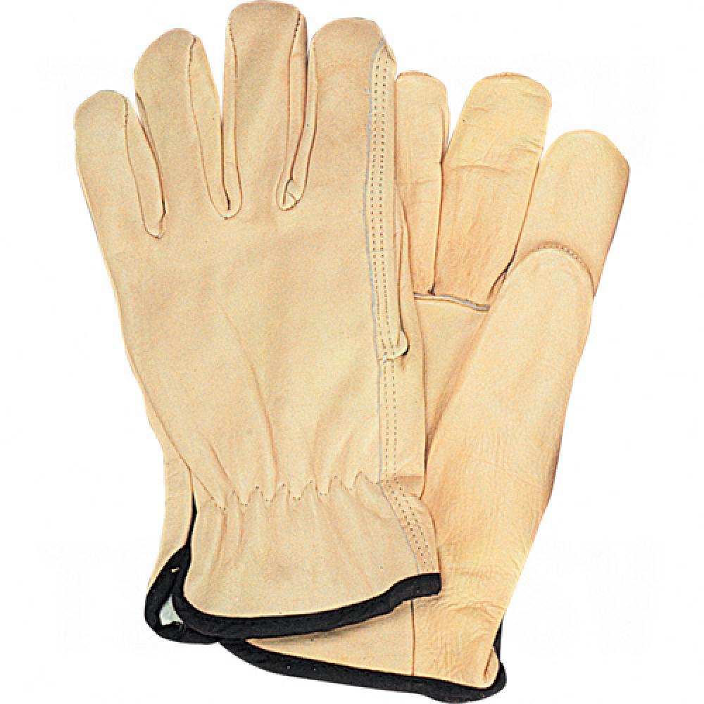 Gants de conduite doublés pour l'hiver, taille M, paume en cuir de vachette pleine fleur, doublure intérieure en polaire