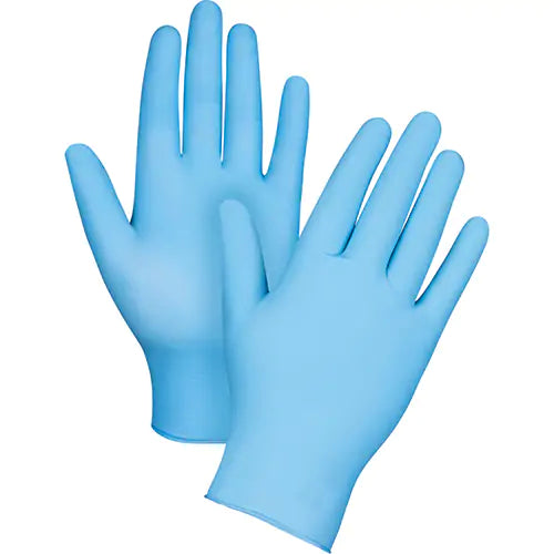 Gants jetables de qualité médicale résistants aux perforations, taille L, nitrile, 3,5 mil, sans poudre, bleus, classe 2, 100/boîte
