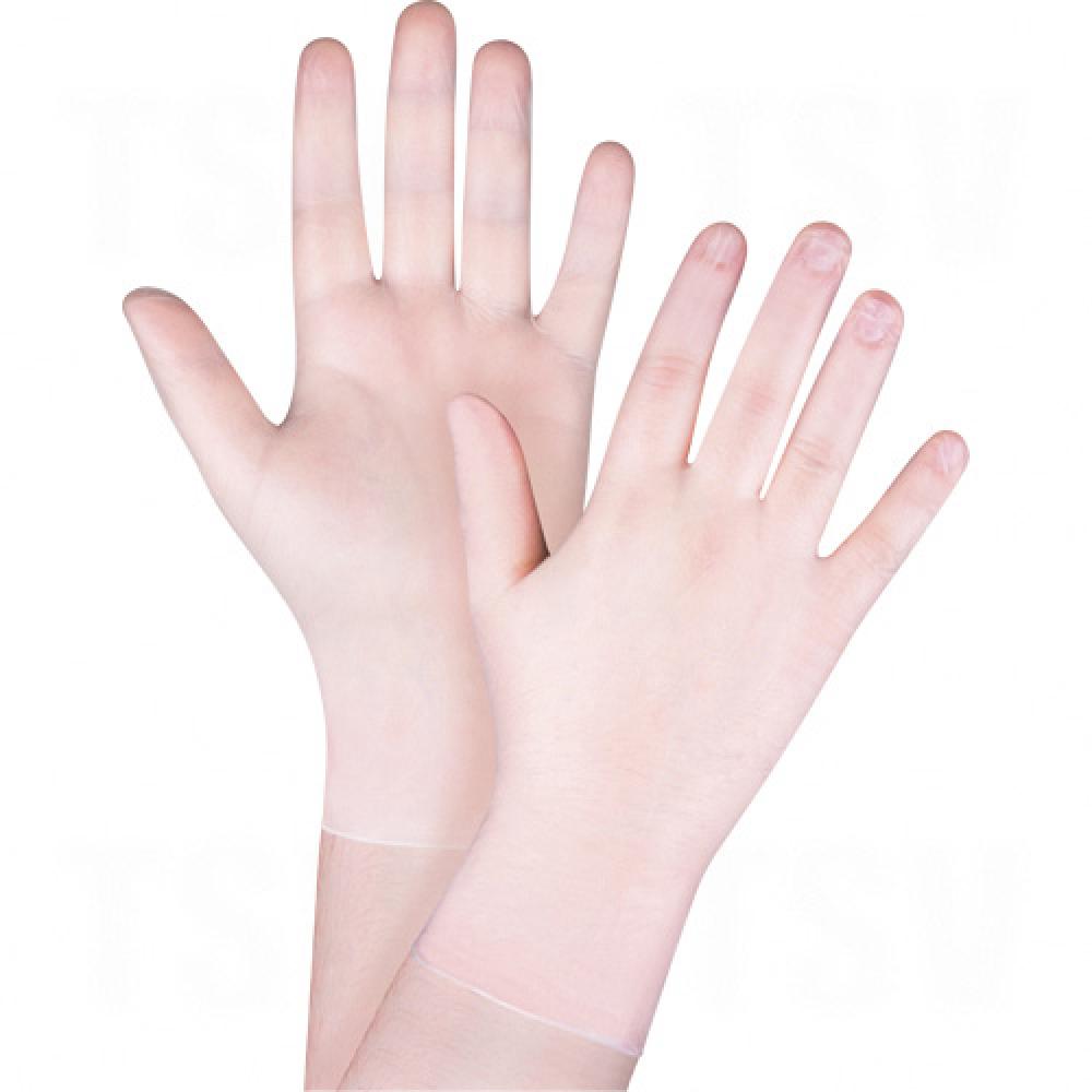 Disposable Gloves, Small, Vinyl, 4-mil, Powder-Free, White, 100/bx