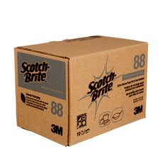 Tampon à récurer pour très gros travaux pour casseroles 88 Scotch-Brite, bleu foncé, 88,9 x 127 mm (3,5 x 5 po), 40/cs