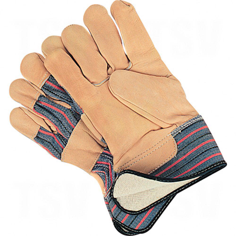 Fitters Gloves Grain Cowhide Palm, Cotten Fleece Winter-Lined, L
