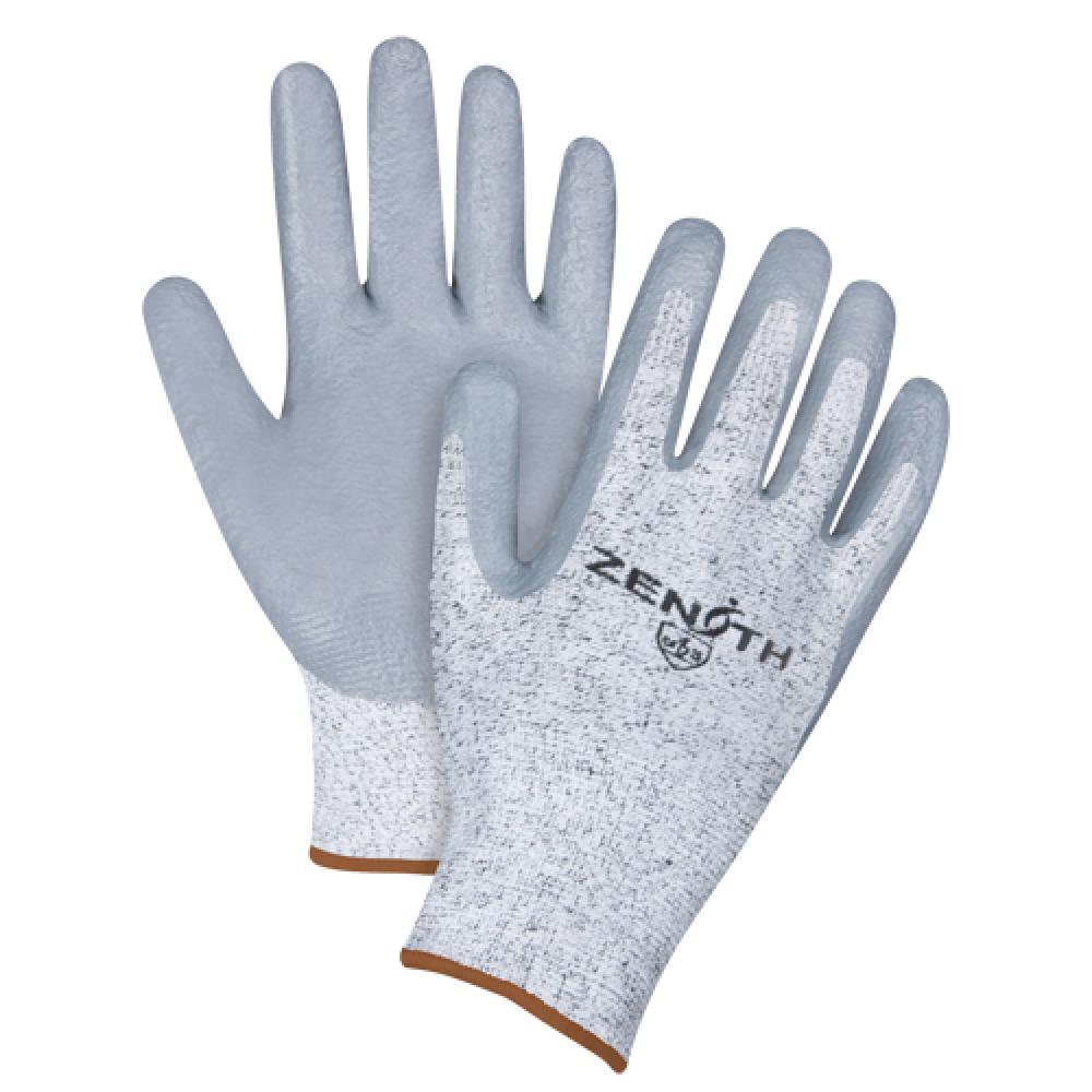 Seamless Stretch Cut-Resistant Gloves, Size Large/9, 13 Gauge, Nitrile Coated, HPPE Shell, ANSI/ISEA 105 Level 2/EN 388 Level 3