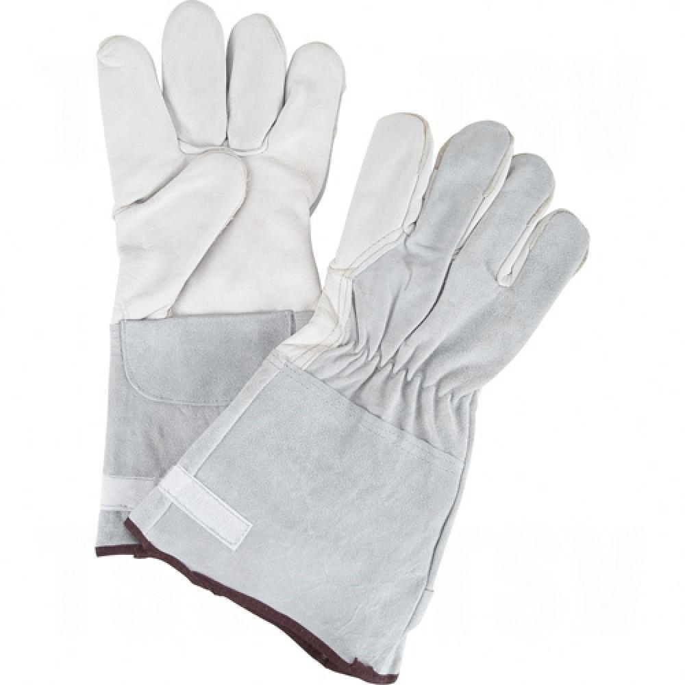 Ultimate Dexterity Winter-Lined Work Gloves, Large, Grain Goatskin Palm, Fleece Inner Lining