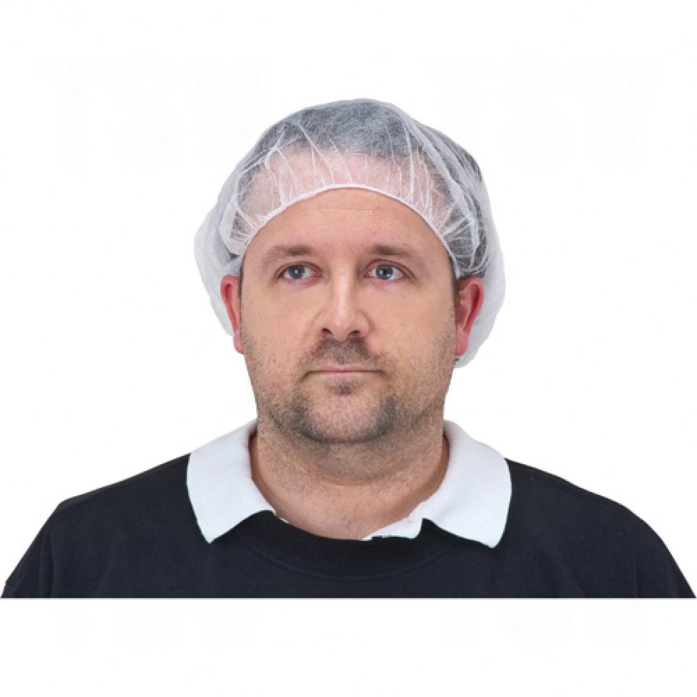 Bonnets bouffants non tissés, polypropylène, 21 po/grand, blanc, 100/pqt