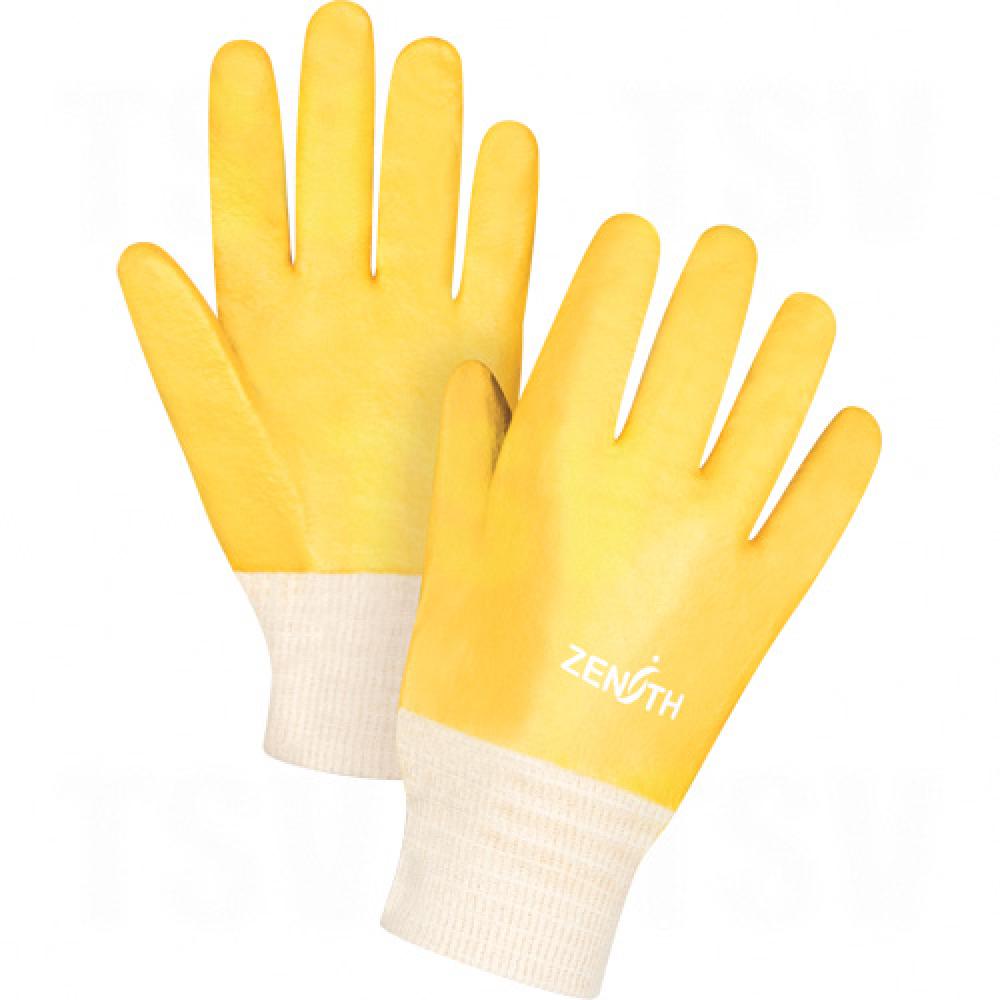 Rough-Finish PVC Chemical-Resistant Gloves, Large/9/10in
