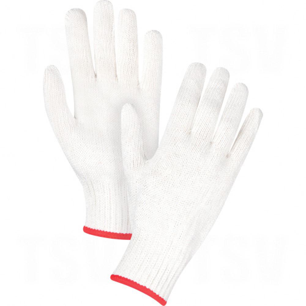 Heavyweight String Knit Gloves, Poly/Cotton, 7 Gauge, Large