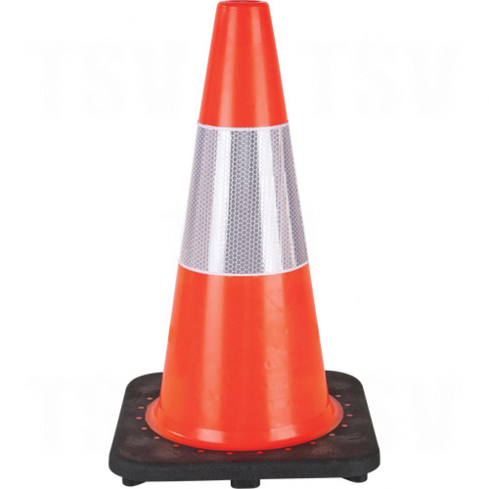 Cône de signalisation, 18 po, orange, collier(s) réfléchissant(s) de 6 po