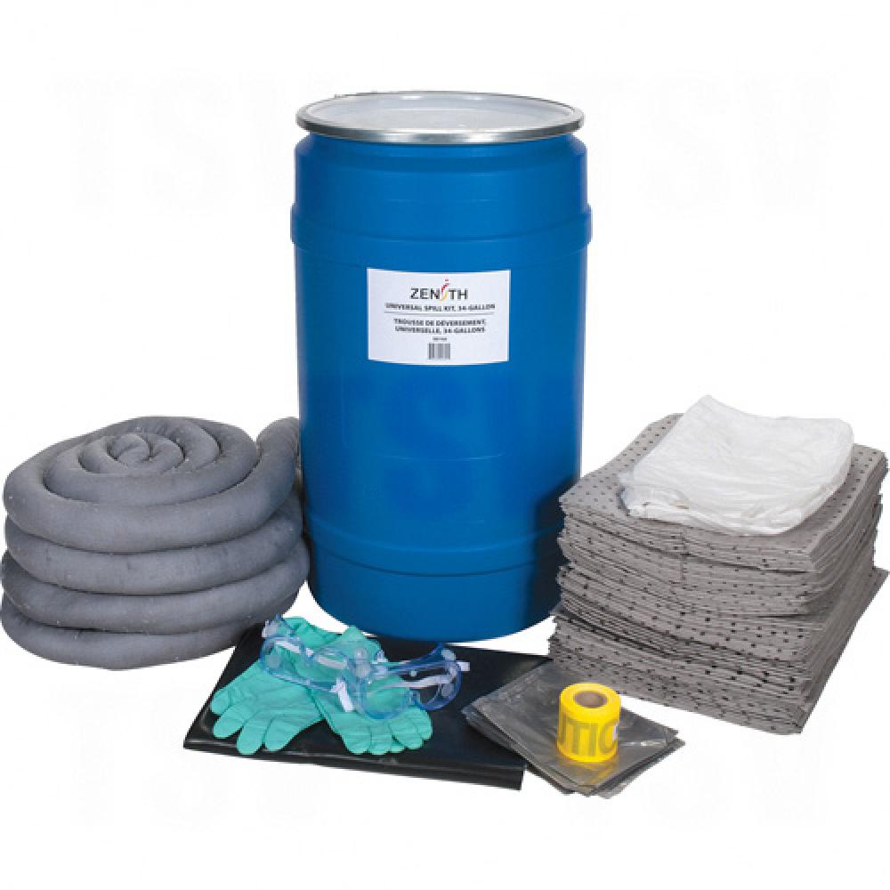 Kit anti-déversement de grande capacité, universel, tambour, capacité d'absorption de 30 gal US