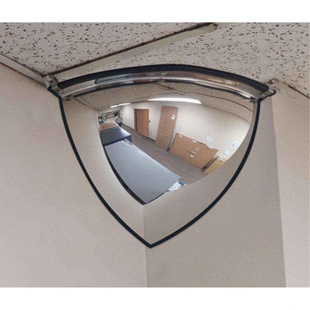90° Dome Mirror, Quarter Dome, Open Top, 20" Diameter