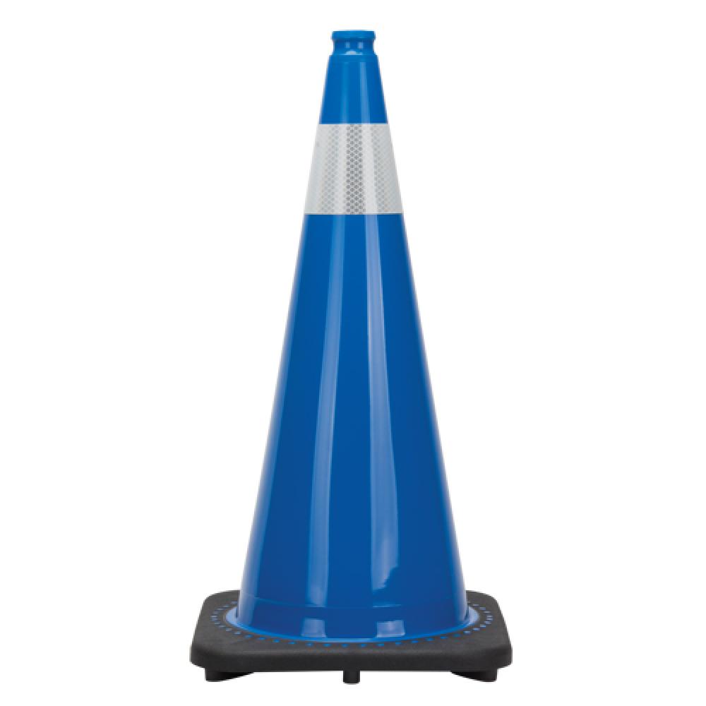 Premium Traffic Cone, 28", Blue, 4" Reflective Collar(s)