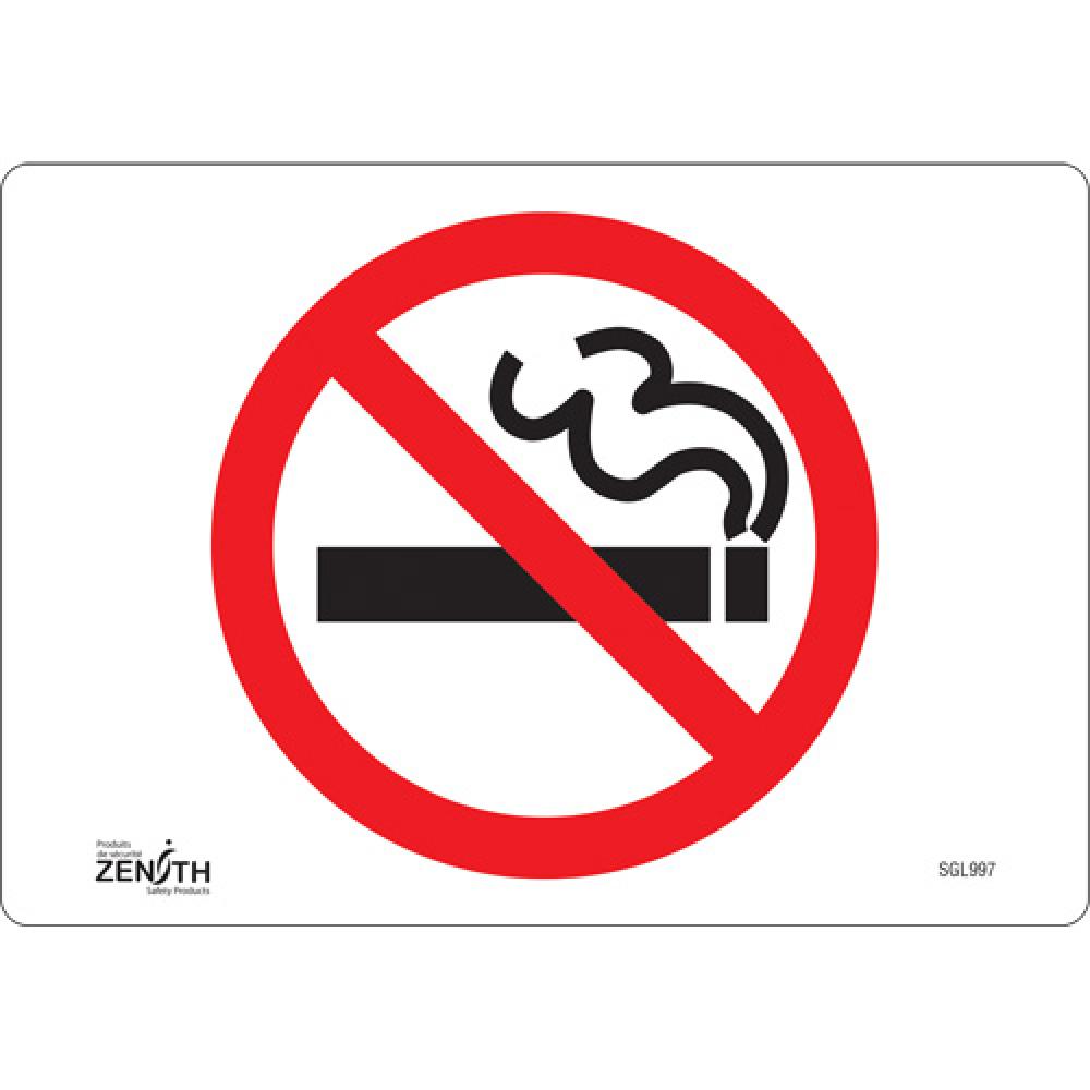 "No Smoking" Sign, 7" x 10", Vinyl, Pictogram
