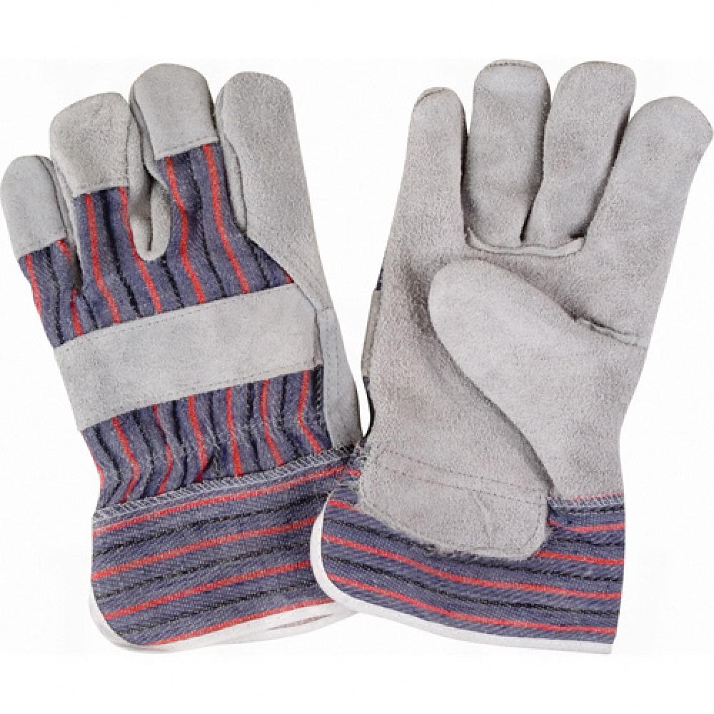 Gants d'ajusteur robustes, taille L, paume en cuir de vache fendu, doublure intérieure en coton