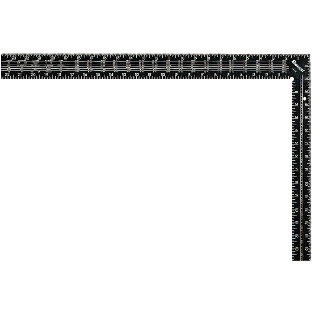 Starrett RS-24 Rafter Square - 24" Length x 2" Width, Steel, Printed Scale