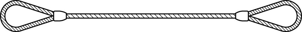 Cable Sling Eye to Eye 1-1/4" x 6'