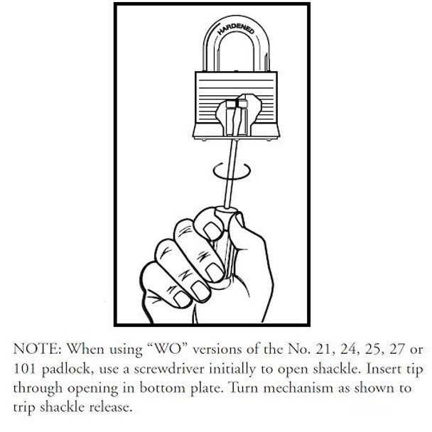 Cadenas laminé modèle no21 clé différente sans cylindre