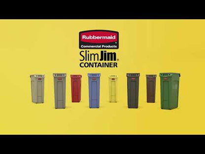 Contenants Slim JimMD à canaux de ventilation, Plastique, 23 gal
